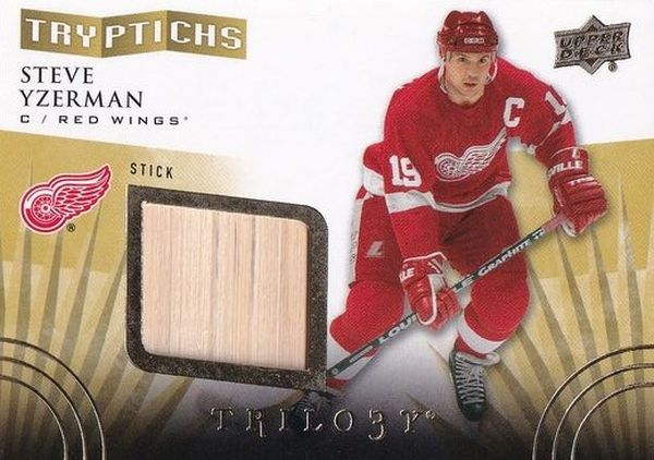 stick karta STEVE YZERMAN 14-15 Trilogy Tryptichs Stick /50